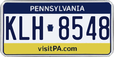PA license plate KLH8548