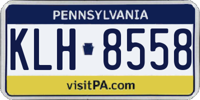 PA license plate KLH8558