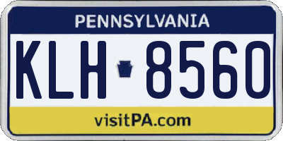 PA license plate KLH8560