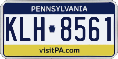 PA license plate KLH8561