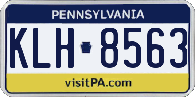 PA license plate KLH8563