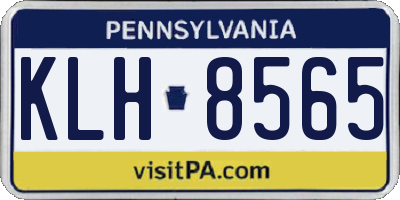 PA license plate KLH8565