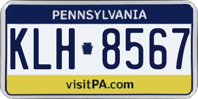 PA license plate KLH8567