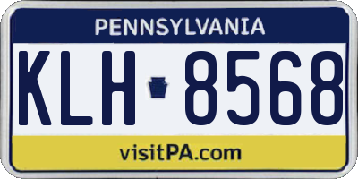 PA license plate KLH8568