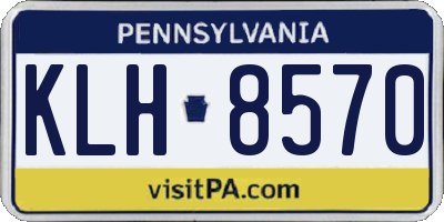 PA license plate KLH8570