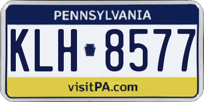 PA license plate KLH8577