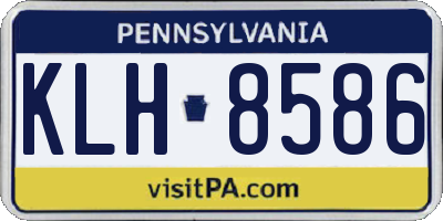 PA license plate KLH8586