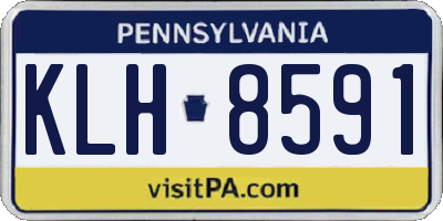 PA license plate KLH8591