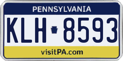 PA license plate KLH8593