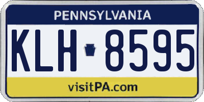 PA license plate KLH8595