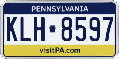 PA license plate KLH8597