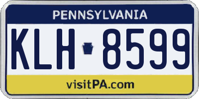 PA license plate KLH8599