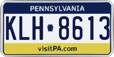 PA license plate KLH8613