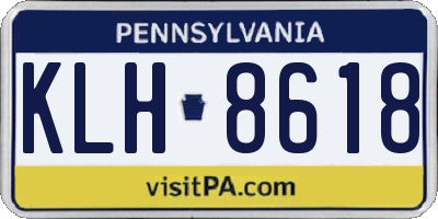 PA license plate KLH8618