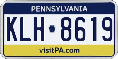 PA license plate KLH8619