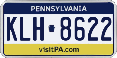 PA license plate KLH8622