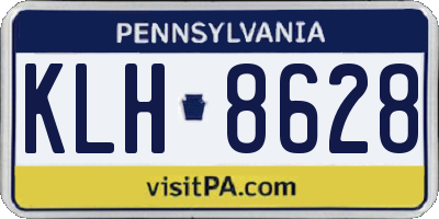 PA license plate KLH8628