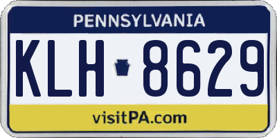 PA license plate KLH8629