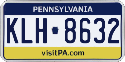 PA license plate KLH8632