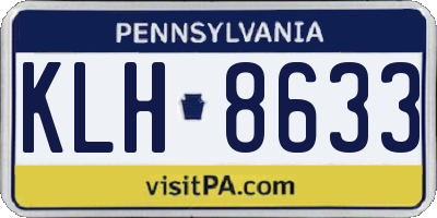 PA license plate KLH8633