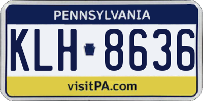PA license plate KLH8636