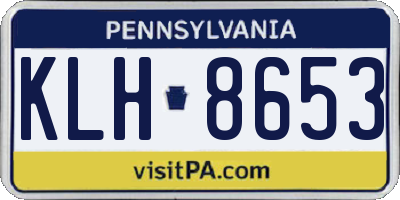 PA license plate KLH8653