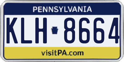 PA license plate KLH8664