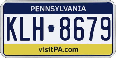PA license plate KLH8679