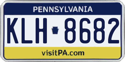 PA license plate KLH8682