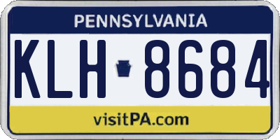 PA license plate KLH8684