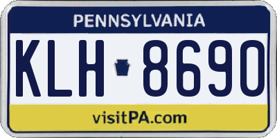 PA license plate KLH8690