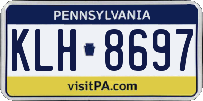 PA license plate KLH8697