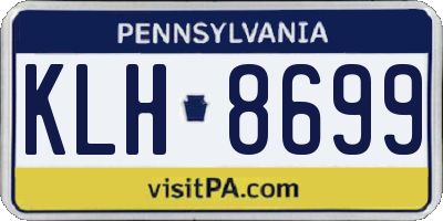 PA license plate KLH8699