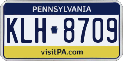 PA license plate KLH8709