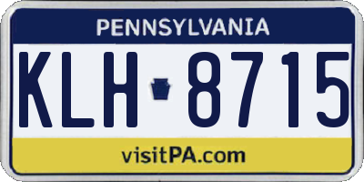 PA license plate KLH8715