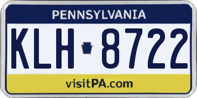 PA license plate KLH8722