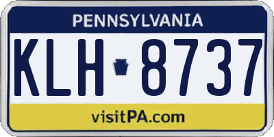 PA license plate KLH8737