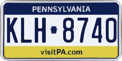 PA license plate KLH8740