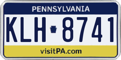 PA license plate KLH8741