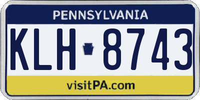 PA license plate KLH8743