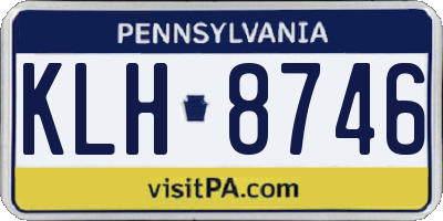 PA license plate KLH8746