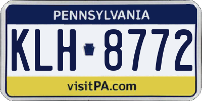 PA license plate KLH8772