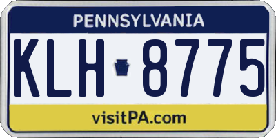 PA license plate KLH8775