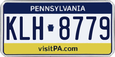 PA license plate KLH8779