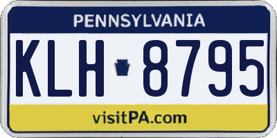 PA license plate KLH8795