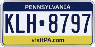 PA license plate KLH8797