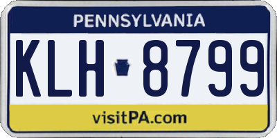 PA license plate KLH8799