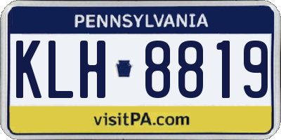 PA license plate KLH8819