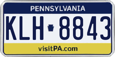 PA license plate KLH8843