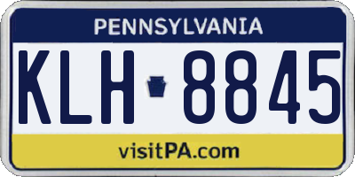 PA license plate KLH8845